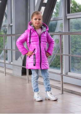Happy Family фиолетовая демисезонная куртка для девочки Поли 